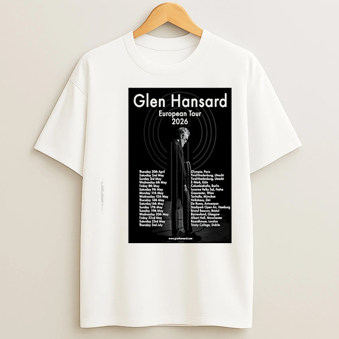 Glen Hansard European Tour 2026 T Shirts