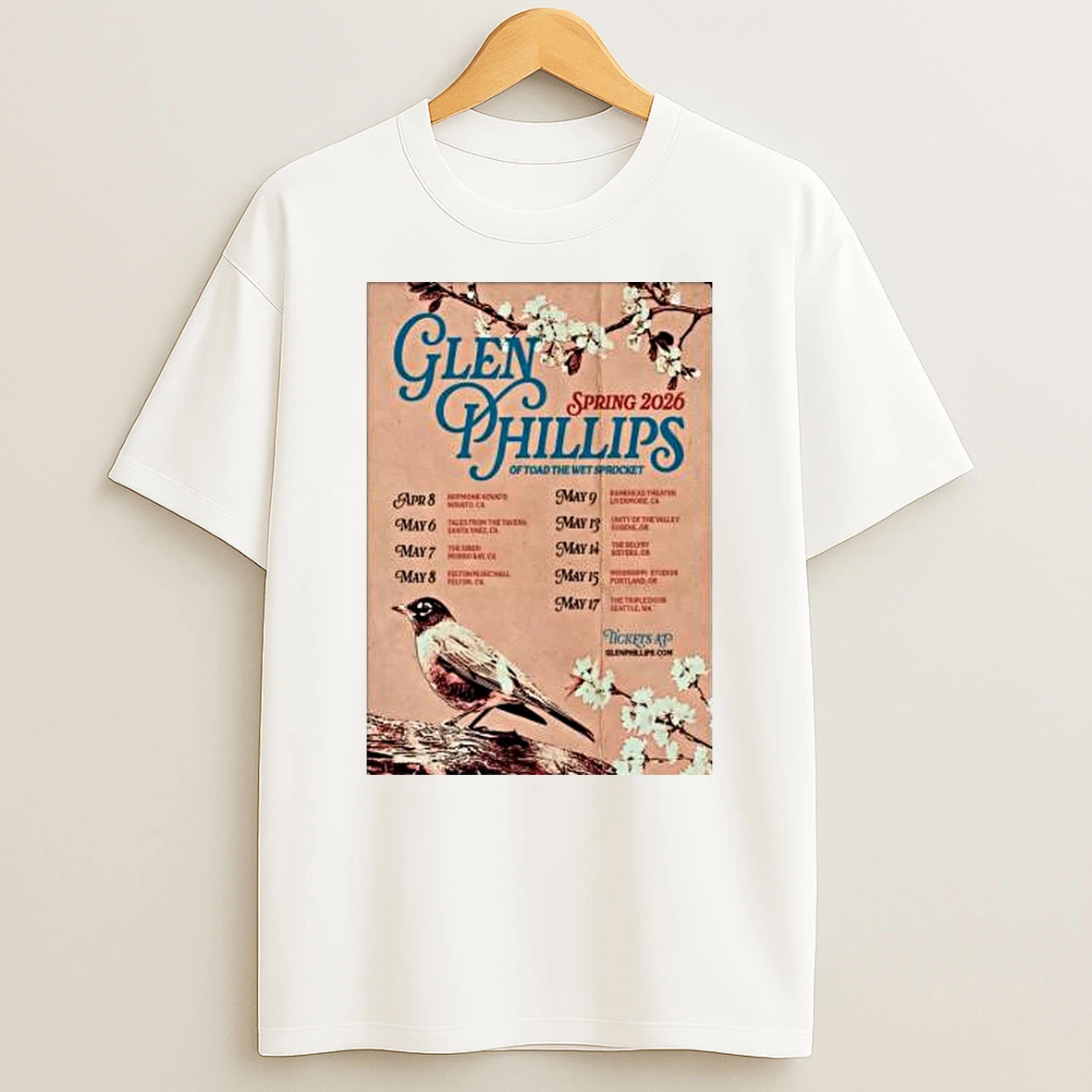 Glen Phillips Of Toad The Wet Sprocket Spring 26 Tour Shirts