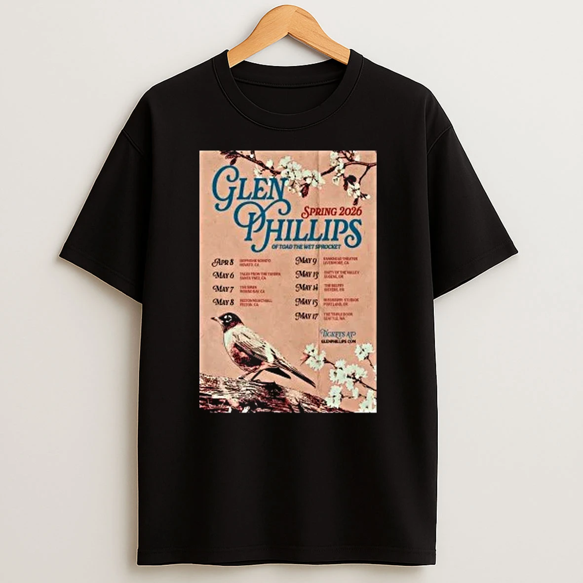 Glenn Phillips Of Toad The Wet Sprocket Spring Tour 2026 Shirts