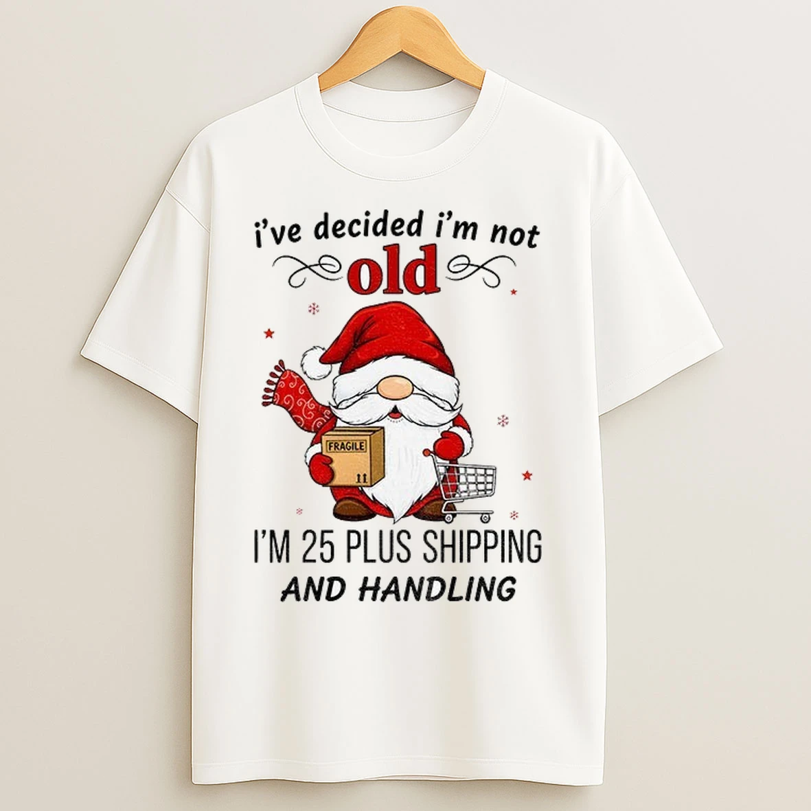Gnome Santa Claus Ive Decided Im Not Old Im 25 Plus Shipping And Handling Christmas T Shirts
