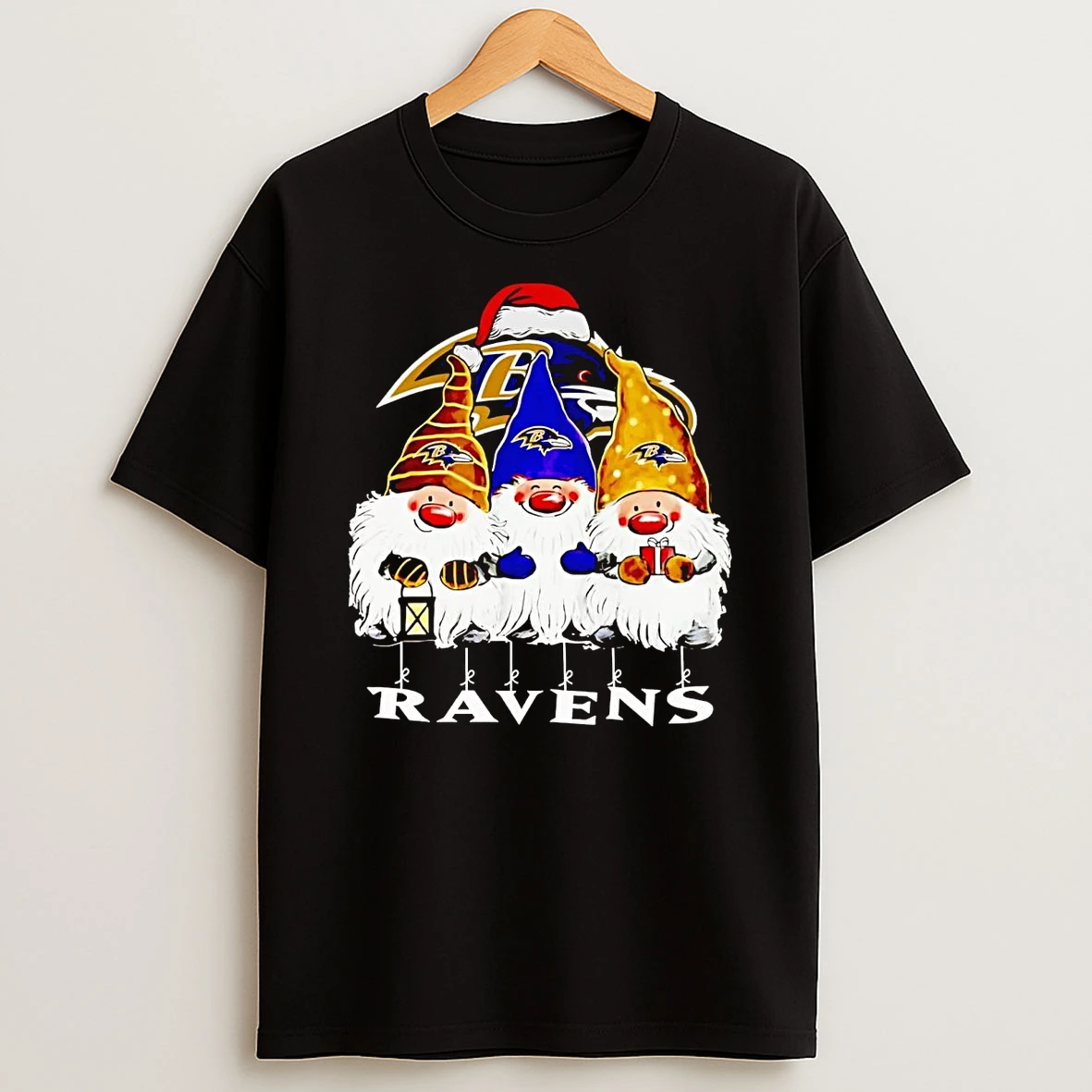 Gnomes Baltimore Ravens Merry Christmas Shirts