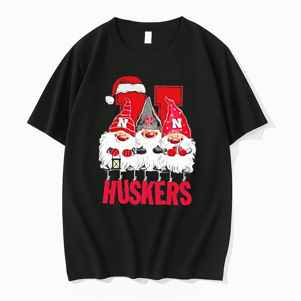 Gnomes X Nebraska Huskers Merry Christmas Shirts