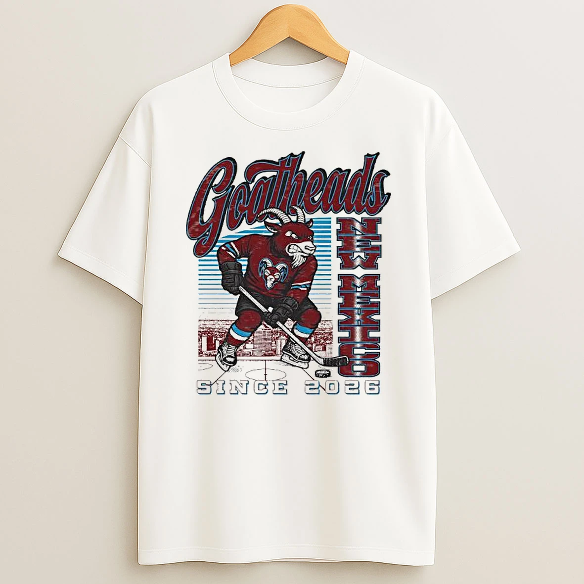 Goatheads New Mexico Hockey Mascot Since 2026 Graphic Shirts