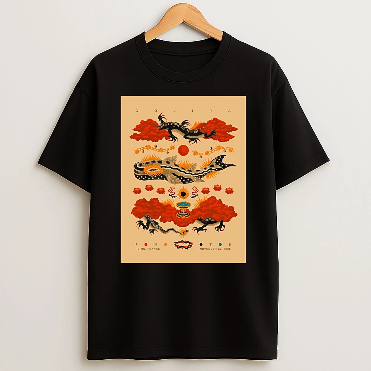 Gojira November 27 2025 Reims Arena In Reims France Shirts