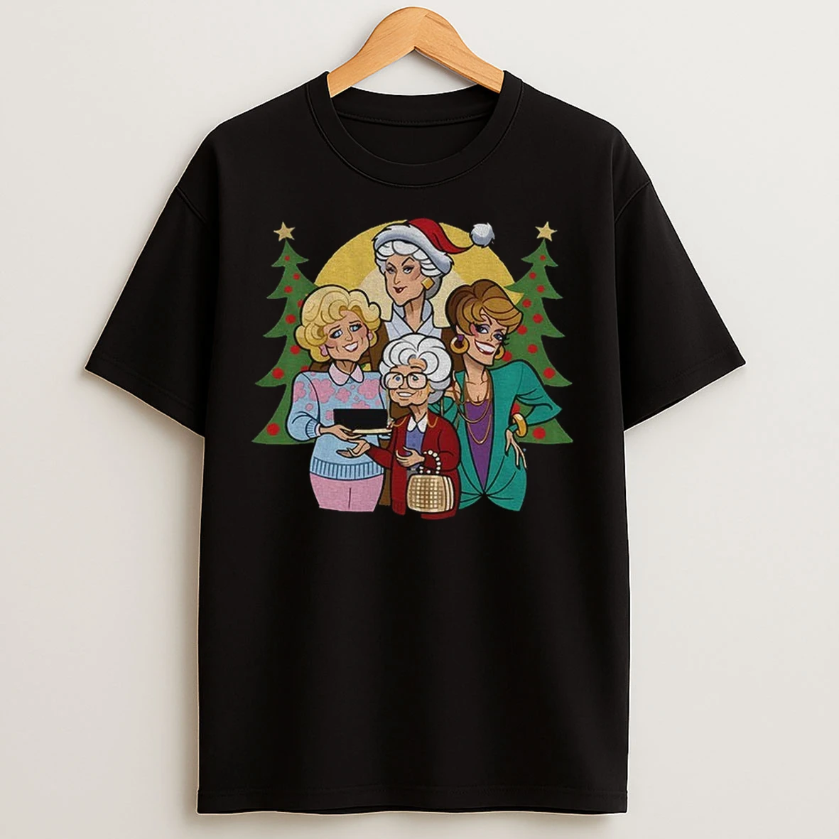 Golden Girls Cartoon Merry Christmas T Shirts