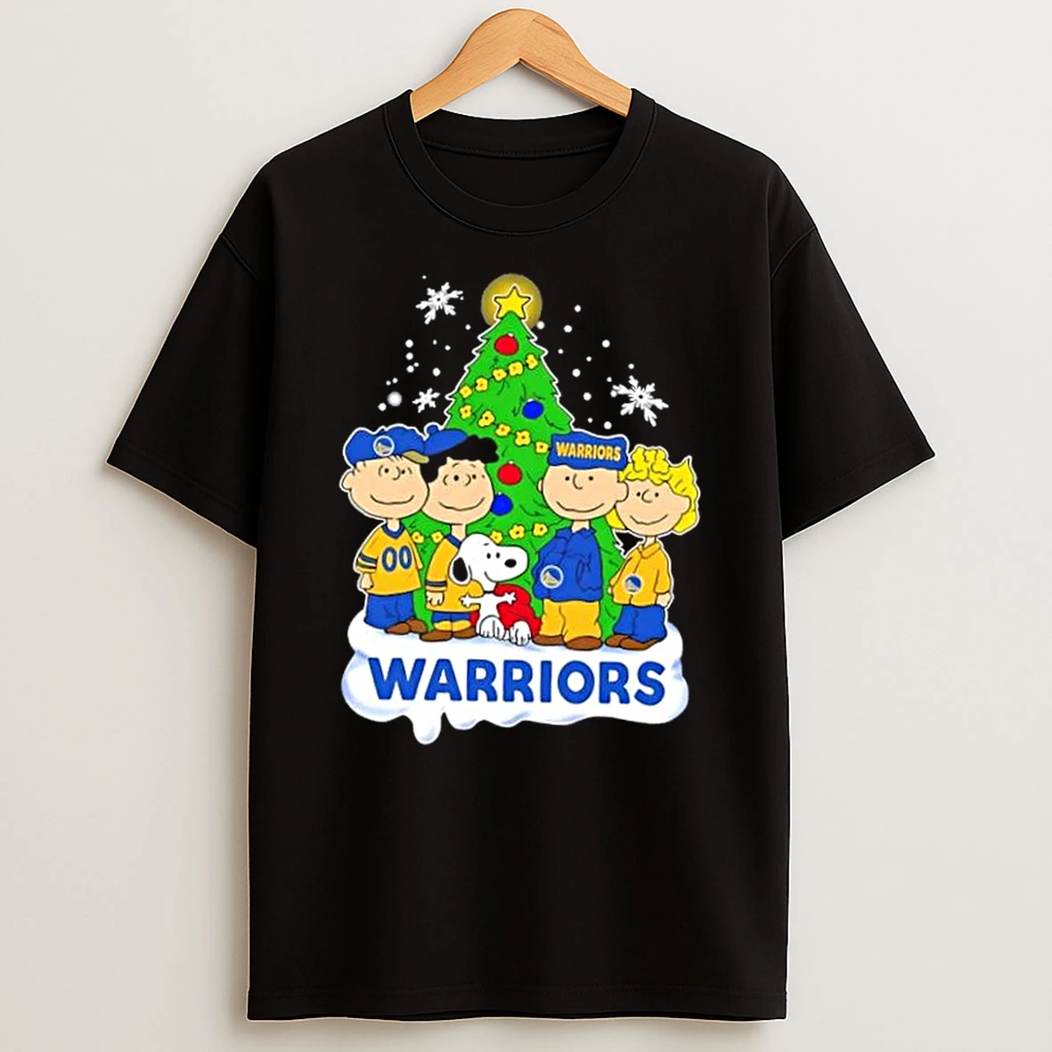 Golden State Warriors X Peanuts Snoopy And Friends Christmas Tree Shirts