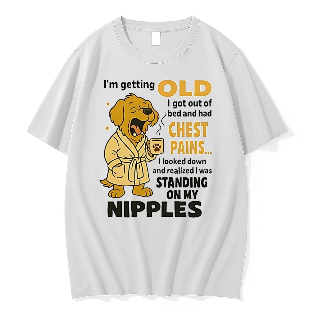 Golden Retriever Im Getting Old I Got Out Of Bed And Had Chest Pains Shirts