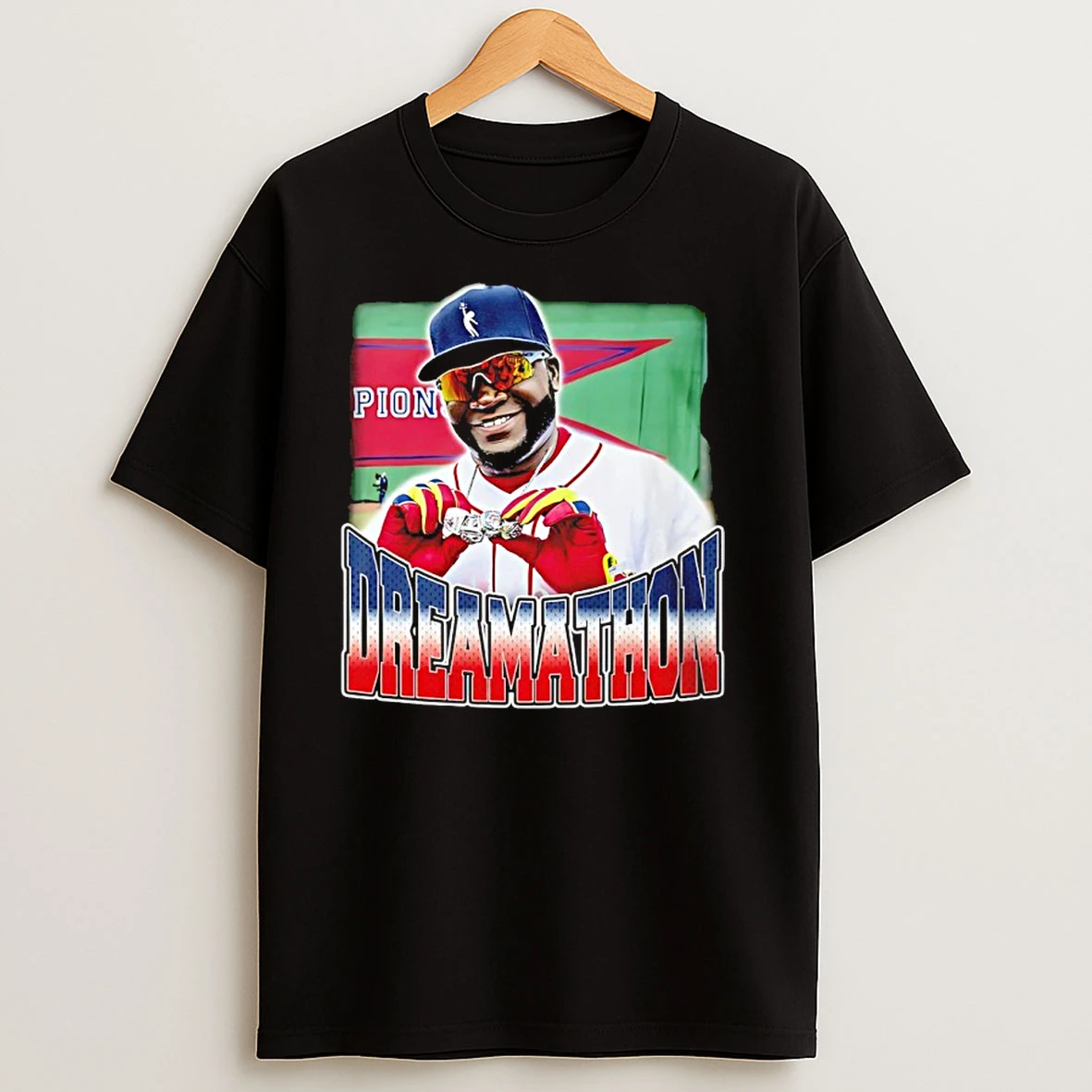 Gonzo Wearing David Ortiz New England Patriots Ring T Shirts