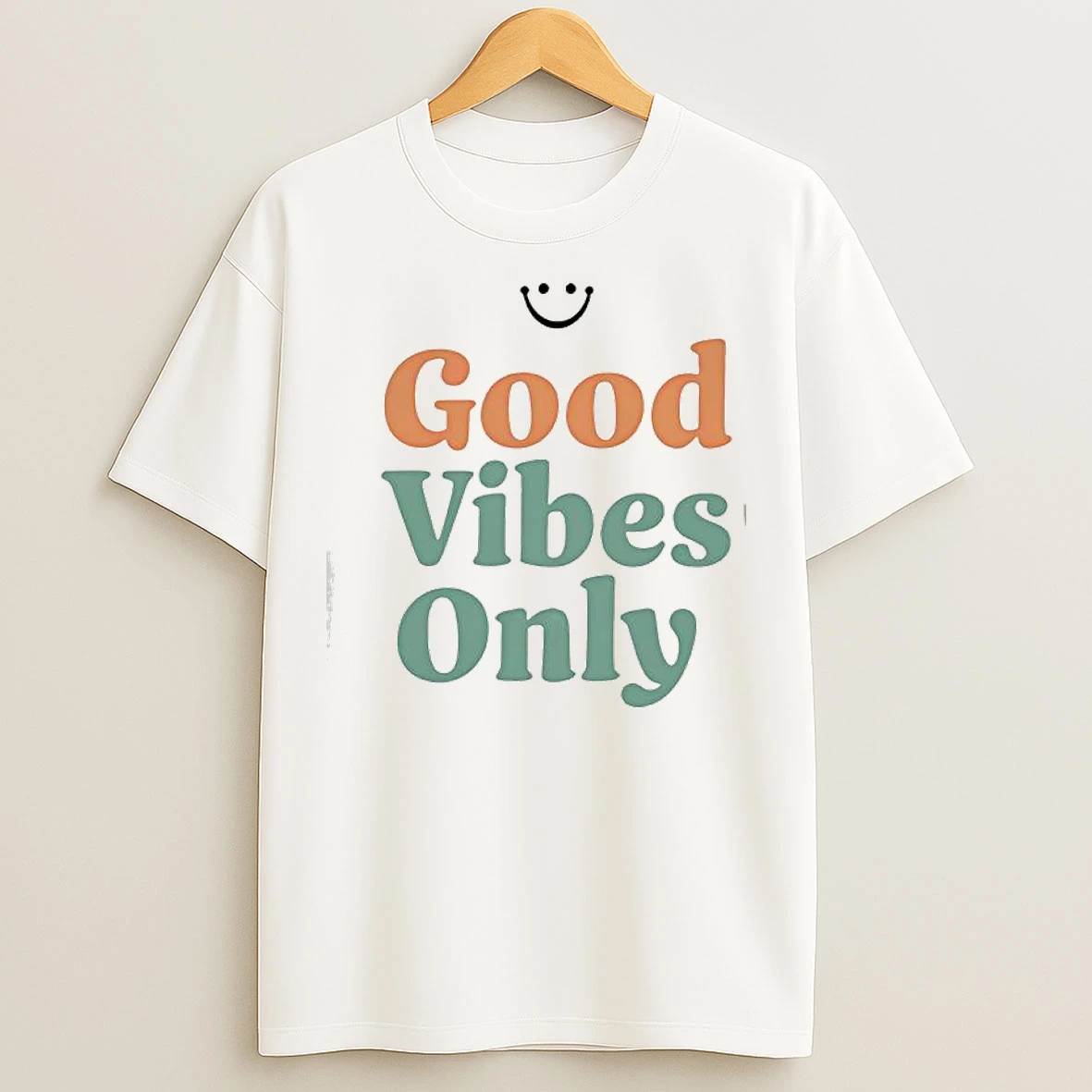 Good Vibes Only Retro Smile T Shirts