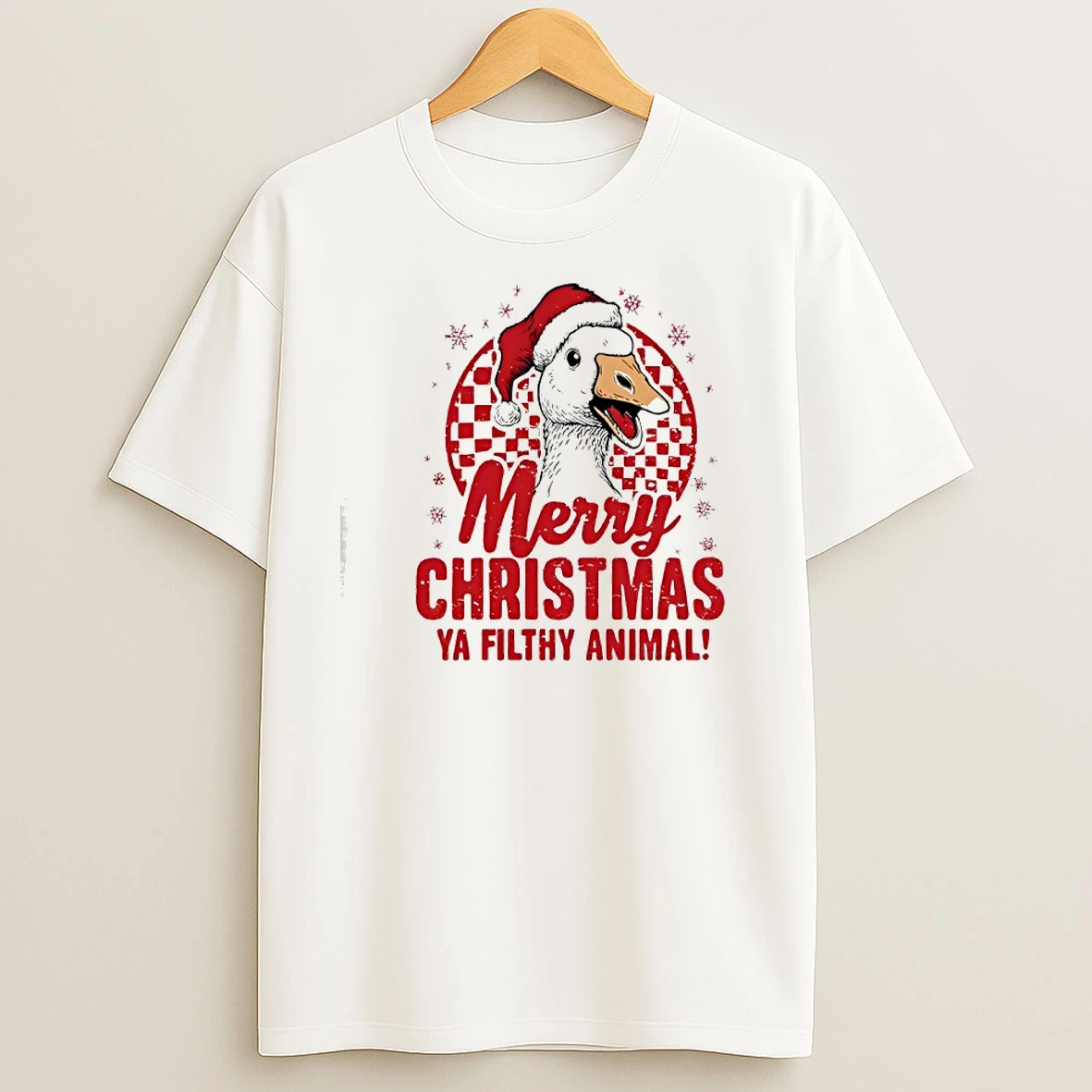 Goose Merry Christmas Ya Filthy Animal T Shirts