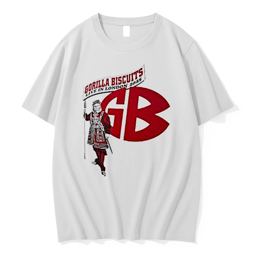 Gorilla Biscuits Live In London 2025 Red Logo Graphic Shirts