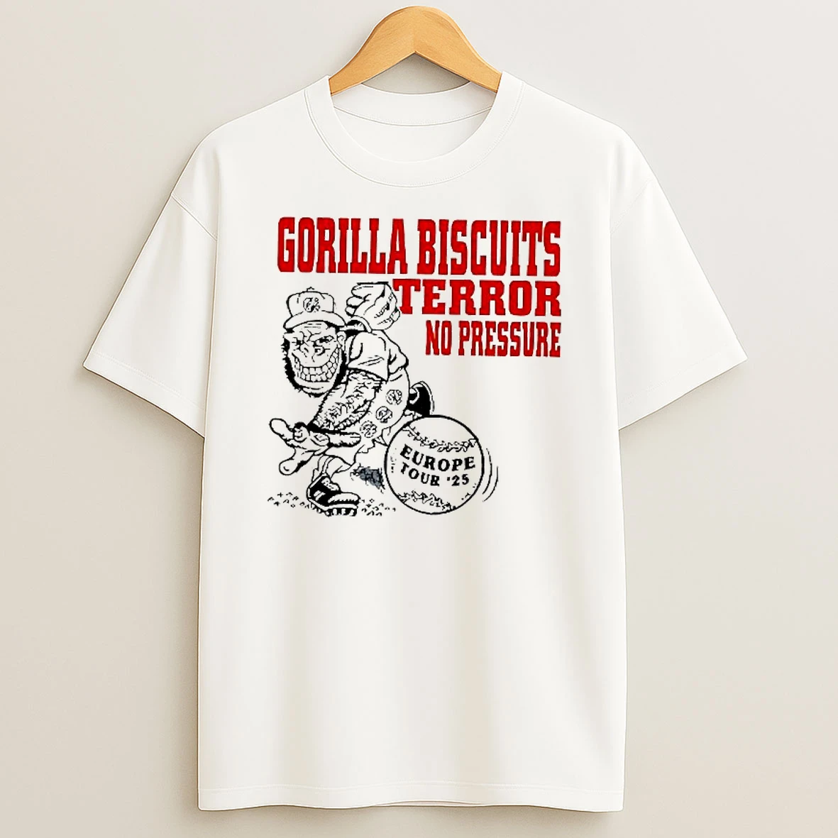 Gorilla Biscuits Terror No Pressure Europe Tour 25 Shirts