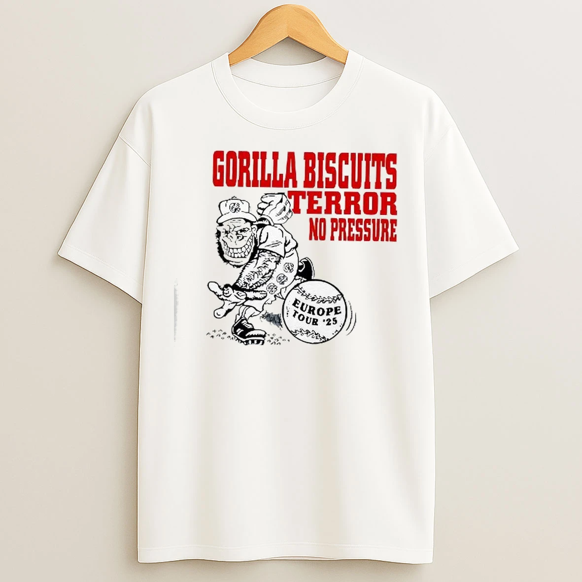 Gorilla Biscuits Terror No Pressure Europe Tour 25 T Shirts