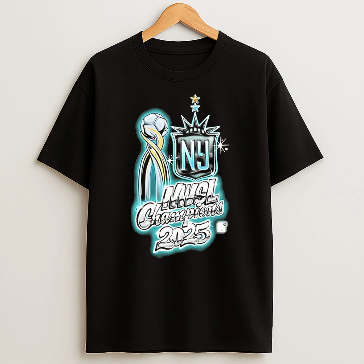 Gotham Fc 2025 Nwsl Champions Airbrush 90s Bootleg Shirts