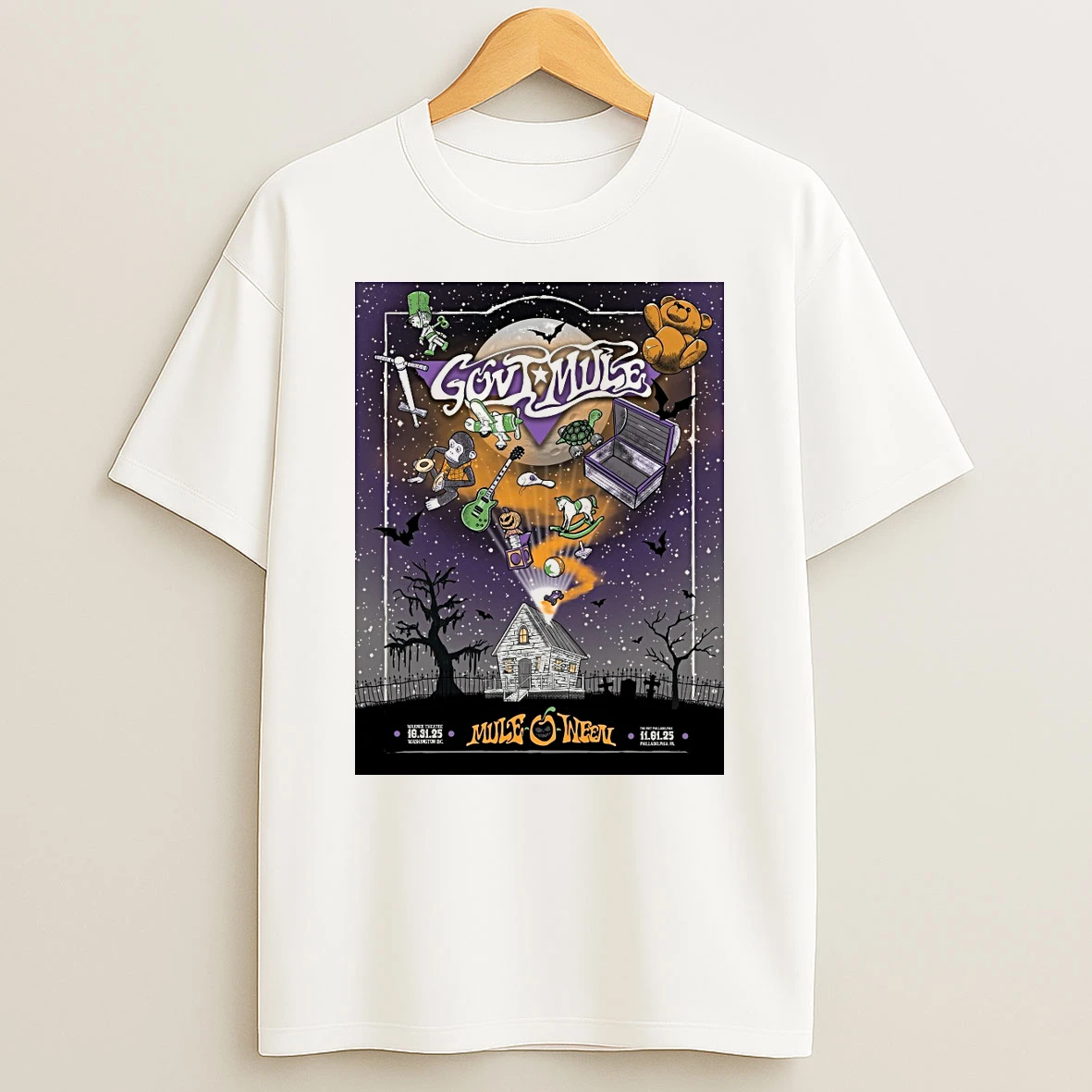 Govt Mule Happy Mule O Ween Halloween 10 31 2025 Warner Theatre Shirts