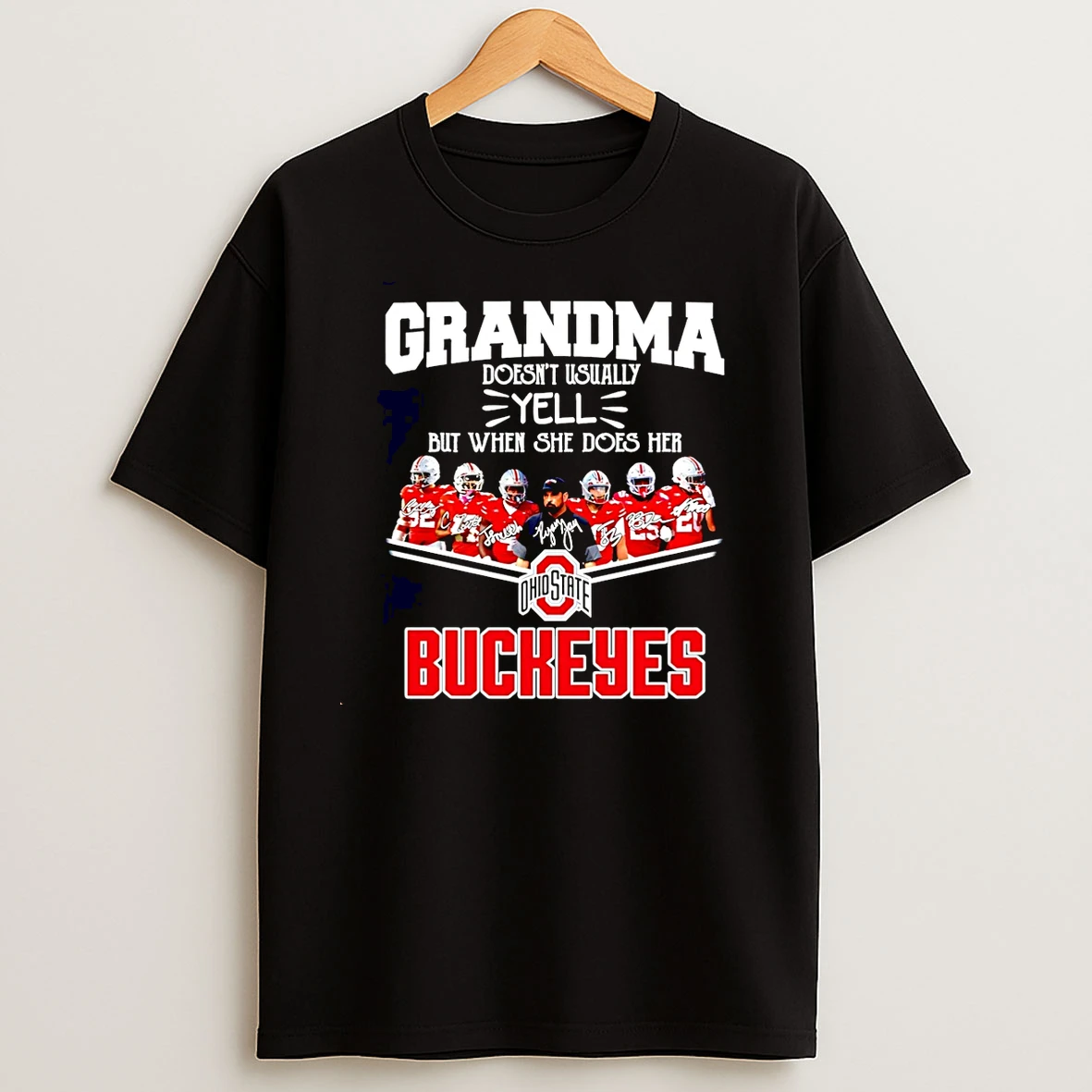 Grandma Doesnt Usually Yell But When She Does Her Ohio State Buckeyes Are Playing Christmas T Shirts
