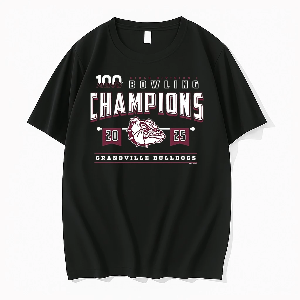 Grandville Bulldogs 2025 Girls Bowling D1 Champions Shirts