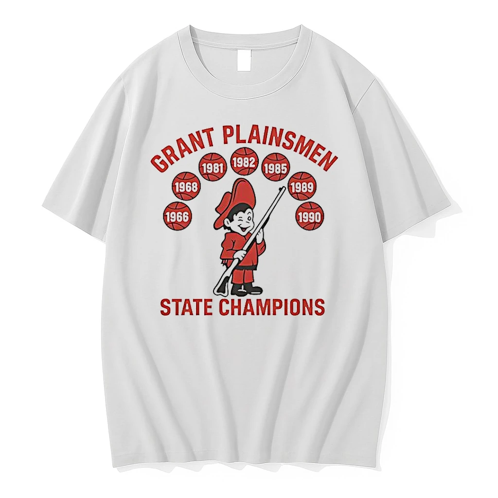 Grant Plainsmen Basketball 7x Basketball State Champions Mascot Shirts