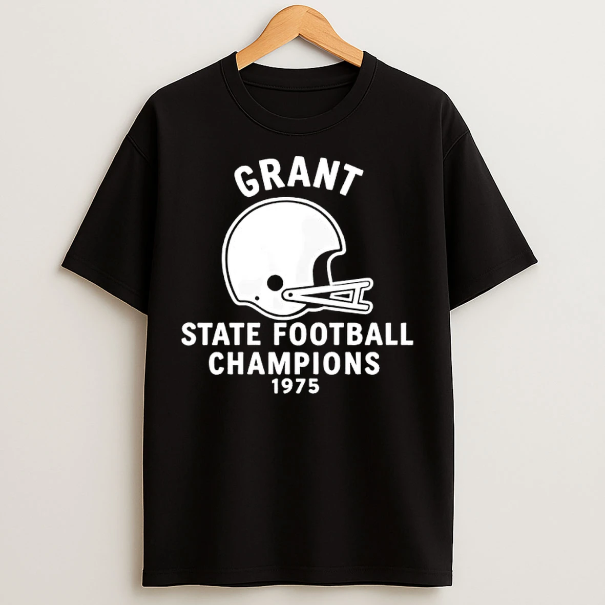 Grant State Football Champions Of 1975 Helmet T Shirts