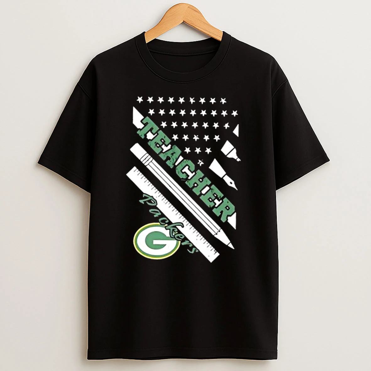 Green Bay Packers Football X Teacher American Flag Shirts