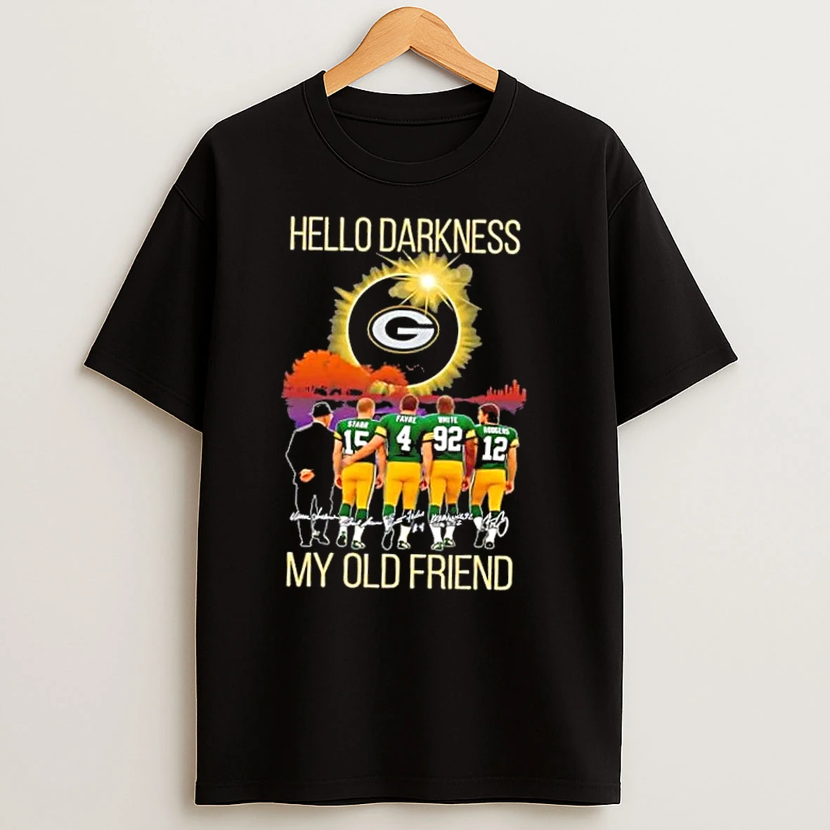 Green Bay Packers Starr And Legends Hello Darkness My Old Friend Signatures T Shirts