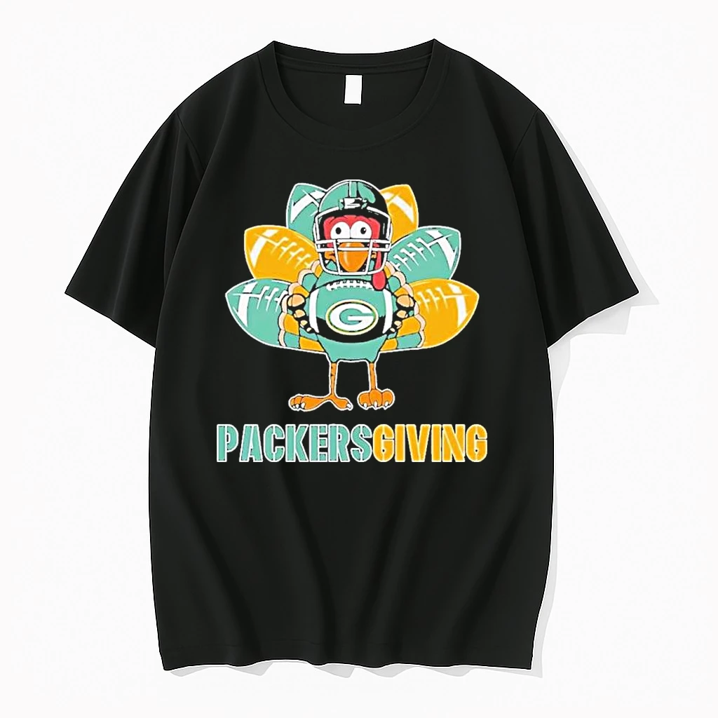 Green Bay Packers Touchdowns And Turkey Thanksgiving 2025 Shirts
