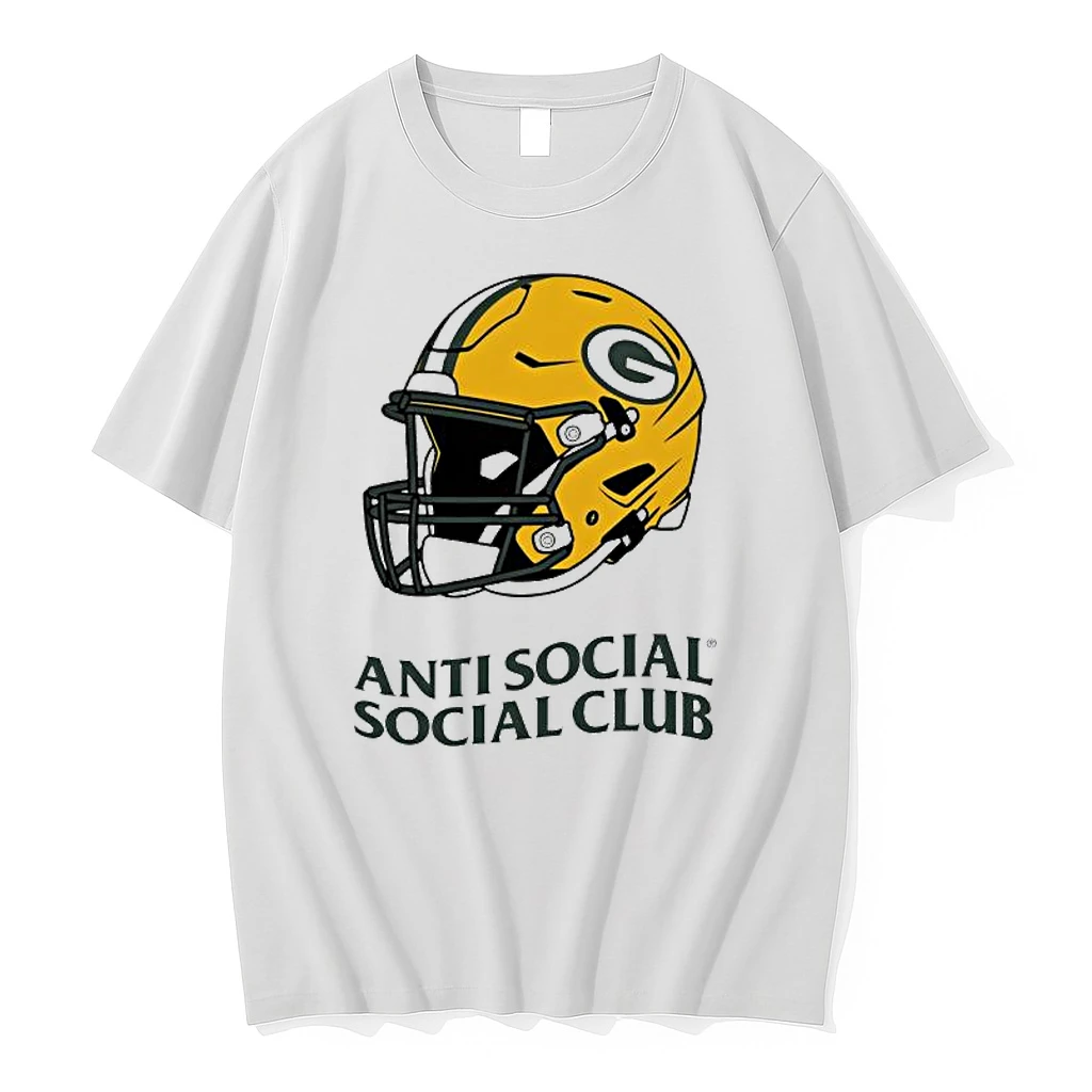 Green Bay Packers X Anti Social Social Club Assc Helmet Logo Shirts