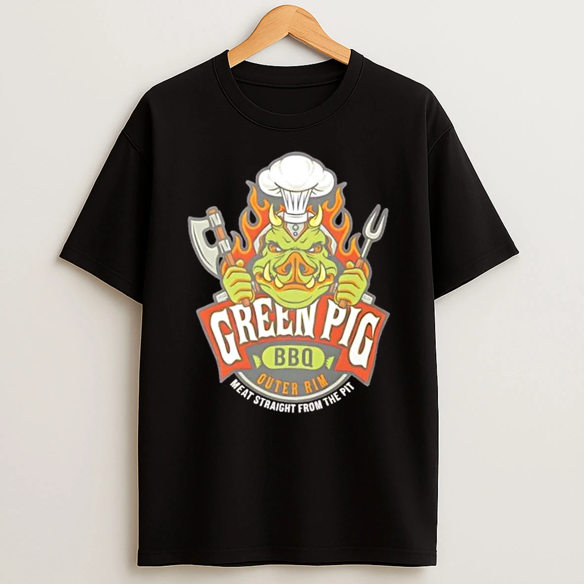 Green Pig Bbq Vintage Smoke And Sauce Shirts