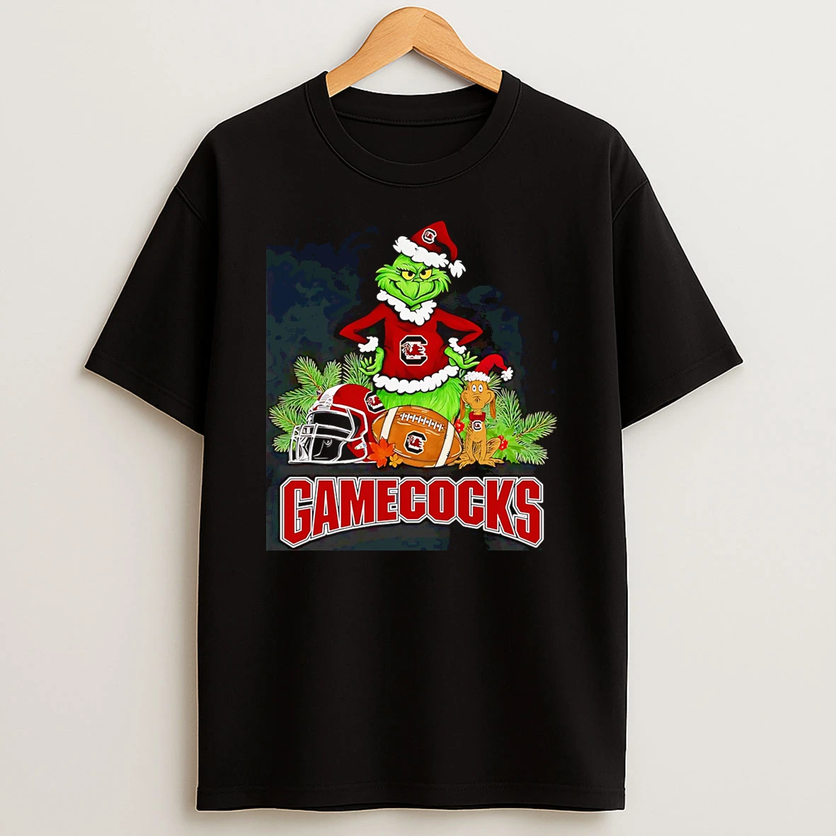 Grinch And Max Football South Carolina Gamecocks Shirts