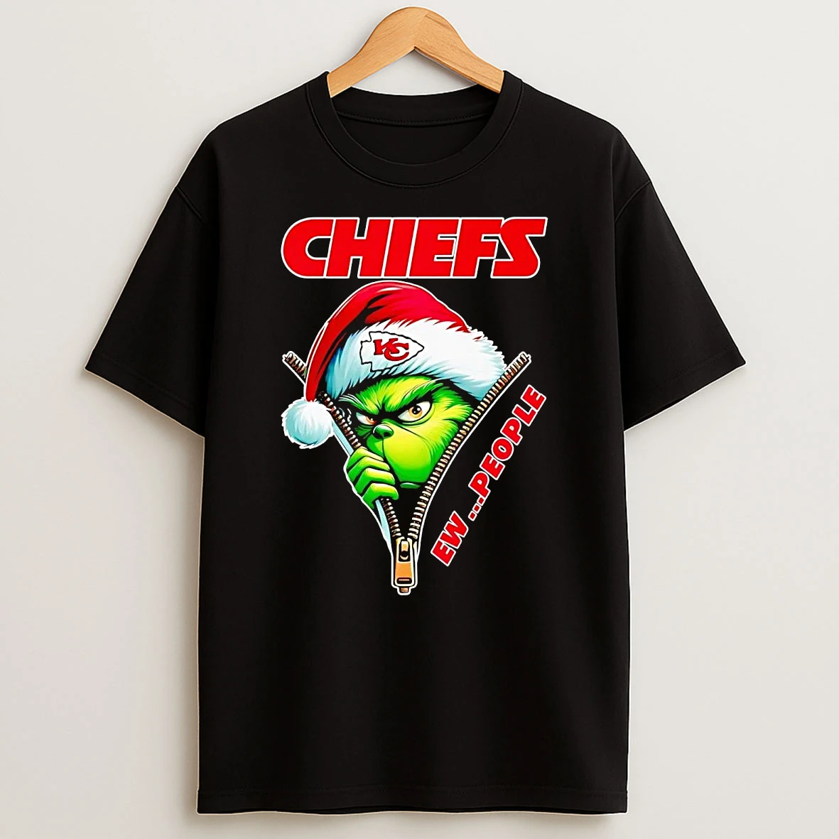 Grinch Chiefs Ew People Zipper Christmas Shirts