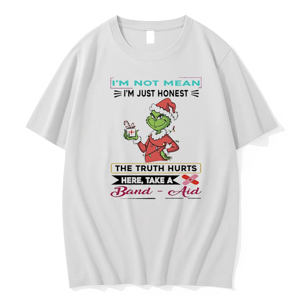 Grinch Christmas Nurse Im Not Mean Im Just Honest The Truth Hurts Here Take A Band Aid Shirts