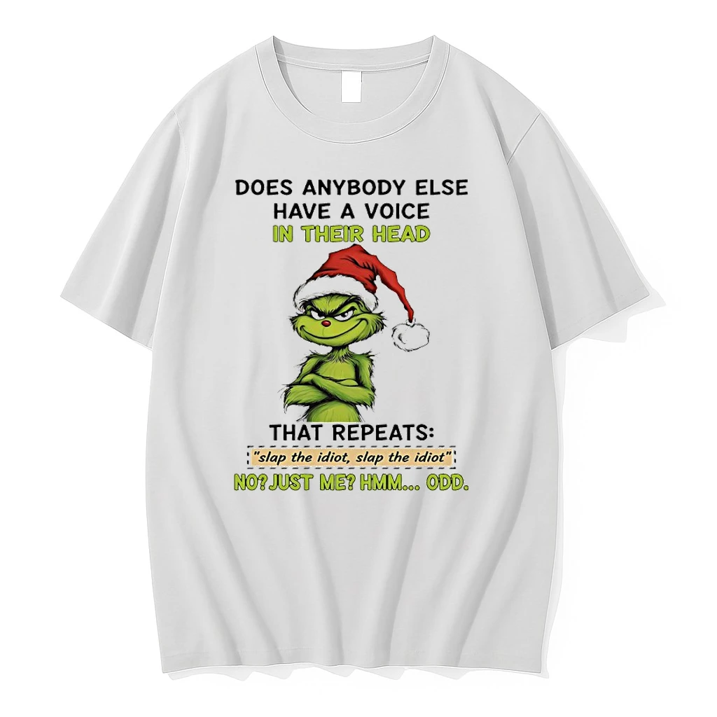 Grinch Christmas Santa Does Anybody Else Have A Voice In Their Head That Repeats Shirts
