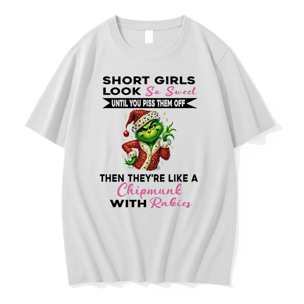 Grinch Christmas Santa Short Girls Look So Sweet Until You Piss Them Off Shirts