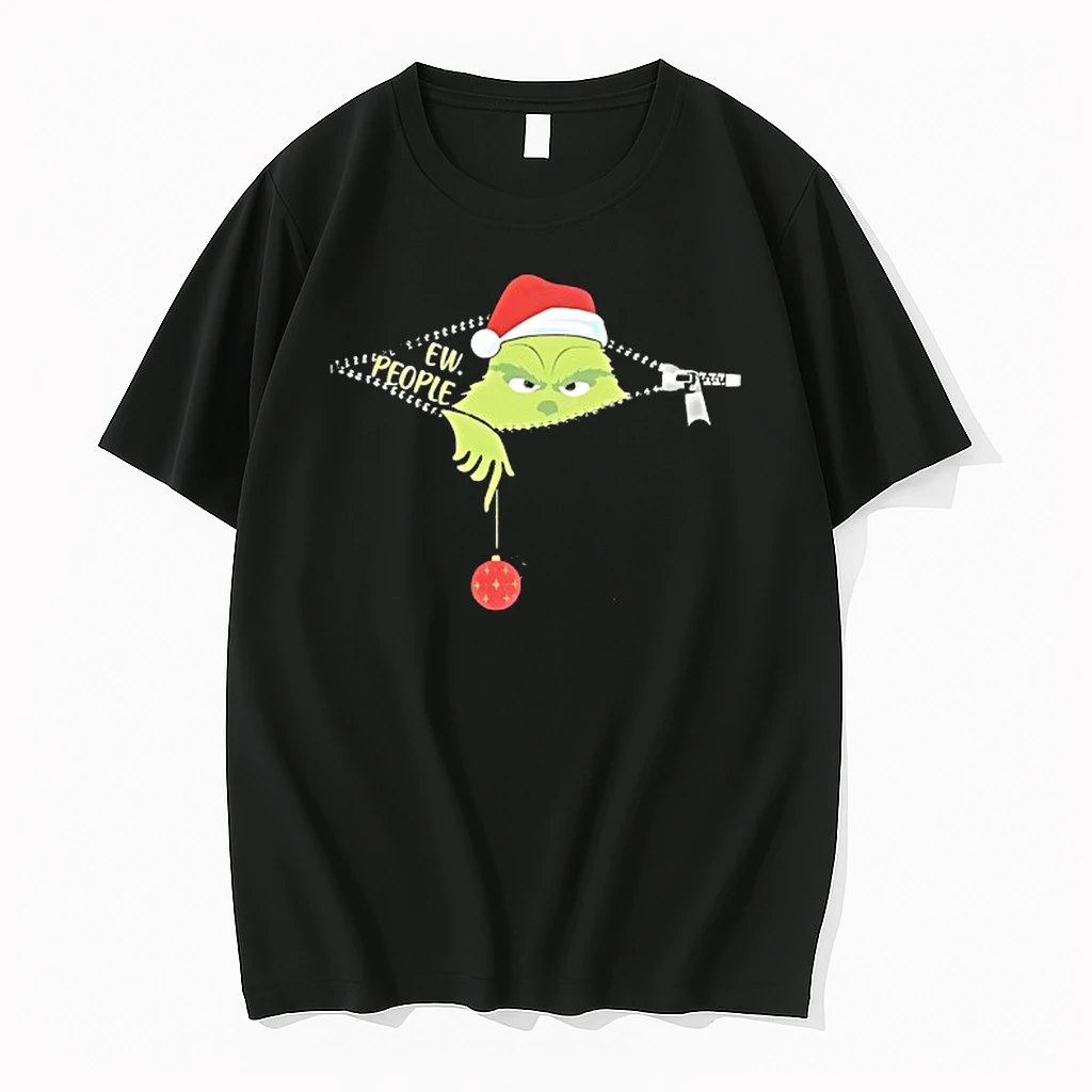 Grinch Christmas Ew People Zip Shirts