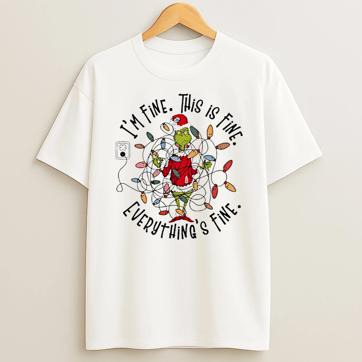 Grinch Christmas Im Fine This Is Fine Shirts