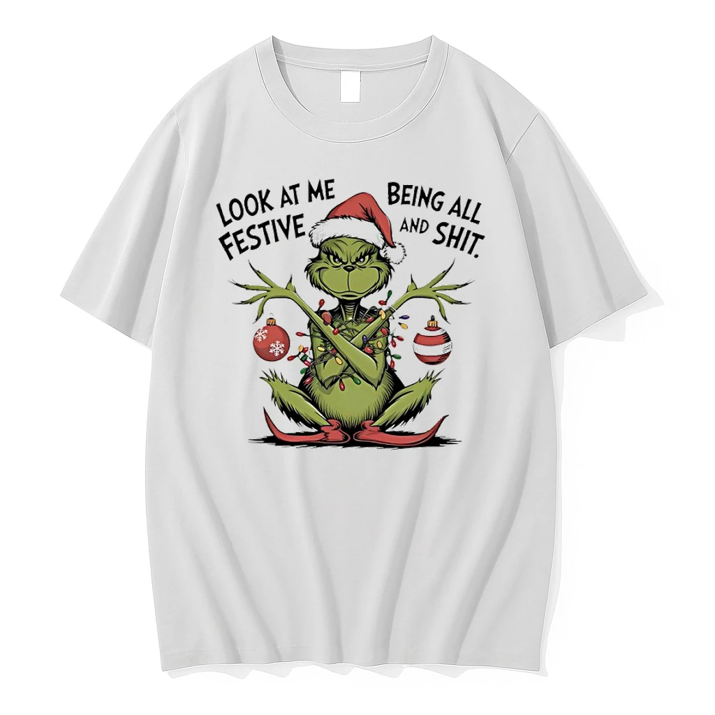 Grinch Christmas Light Look At Me Being All Festive And Shit Shirts