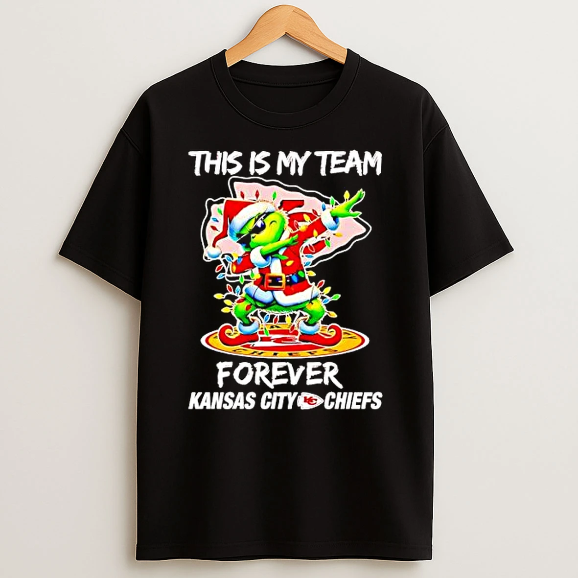 Grinch Dabbing This Is My Team Forever Kansas City Chiefs Christmas Shirts
