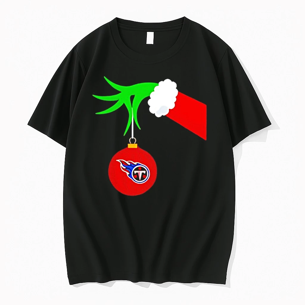 Grinch Hand Holding Tennessee Titans Holiday Christmas Shirts
