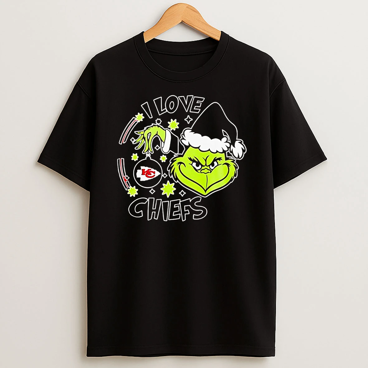 Grinch I Love Kansas City Chiefs Christmas Shirts