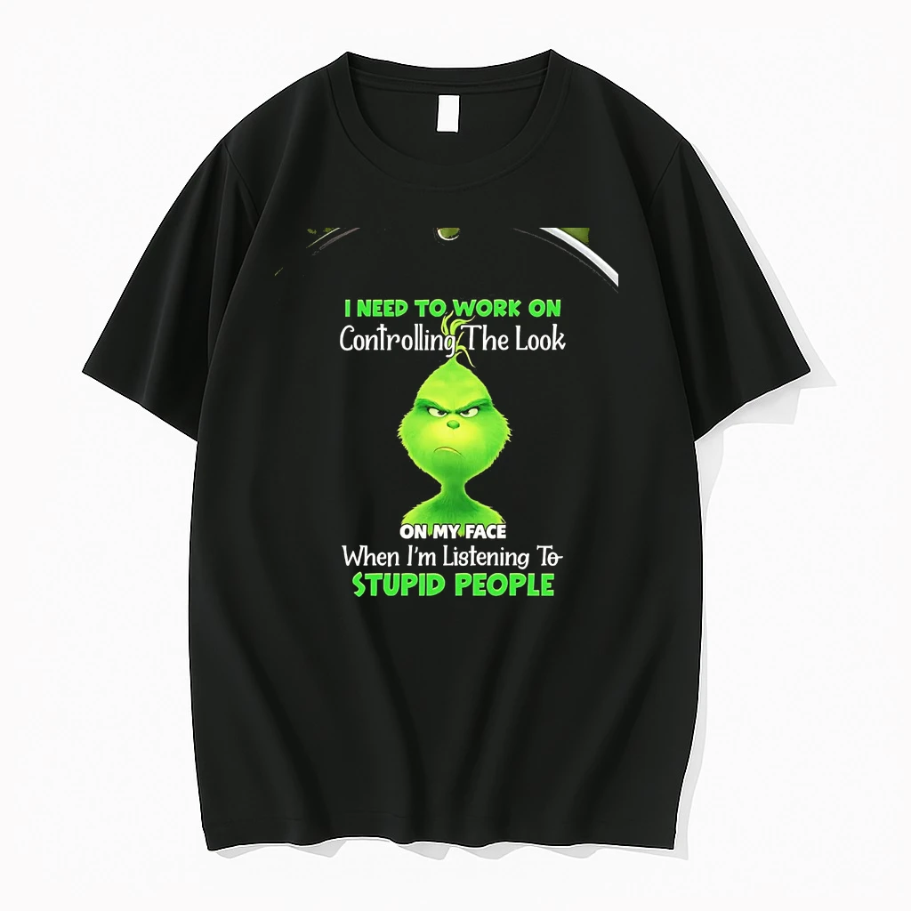 Grinch I Need To Work On Controlling The Look On My Face Christmas Chriast Shirts