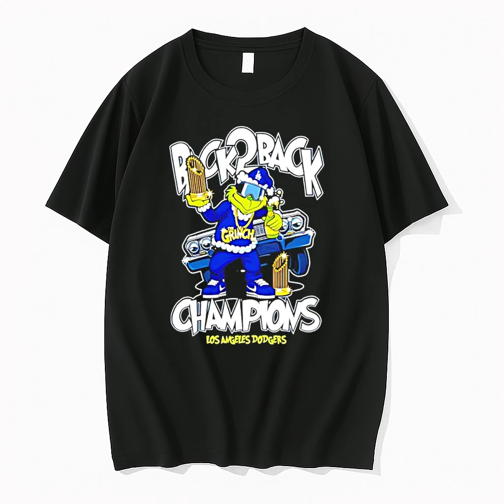 Grinch Los Angeles Dodgers 2025 Ws Champions Back 2 Back Shirts