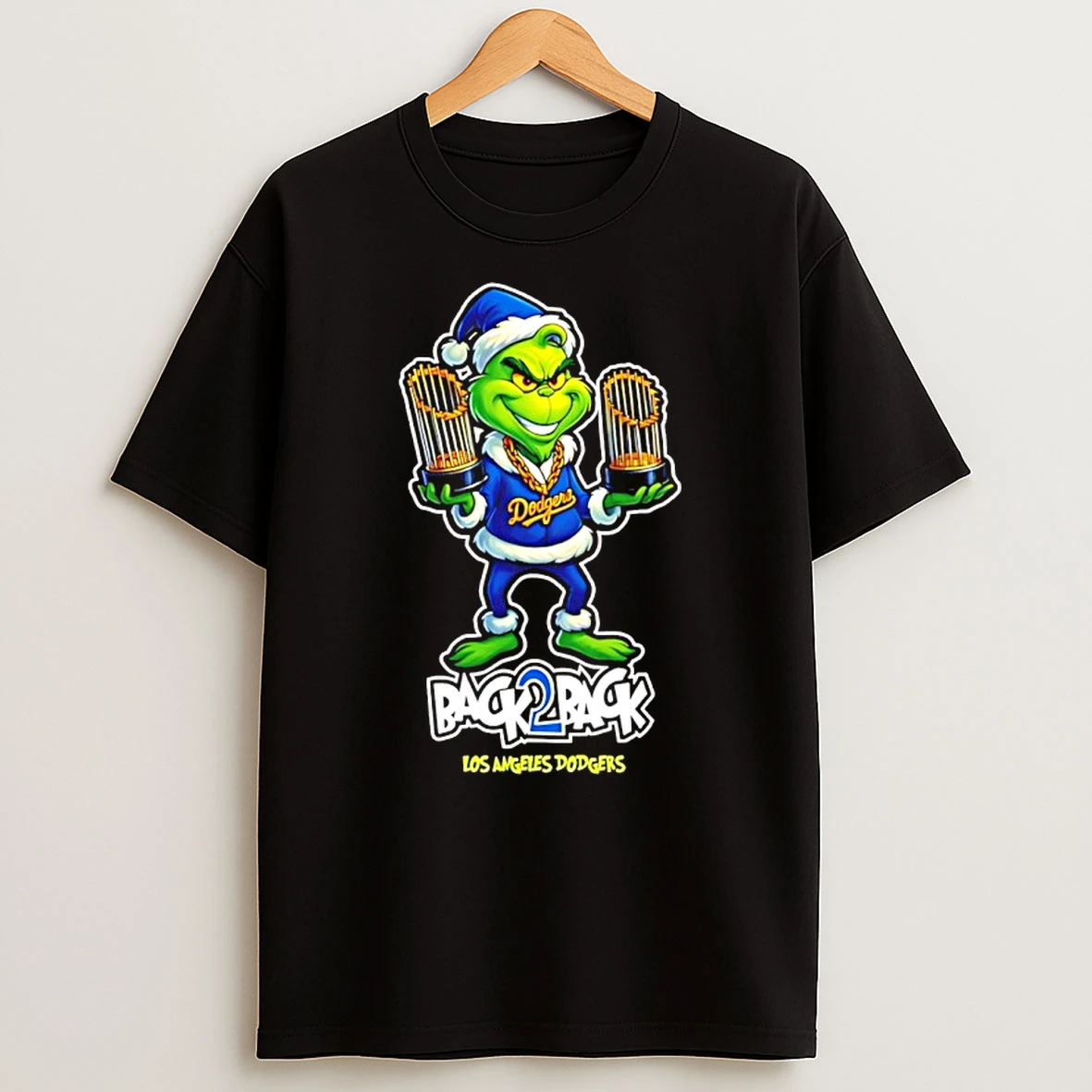 Grinch Los Angeles Dodgers Back 2 Back 2025 Champions Shirts