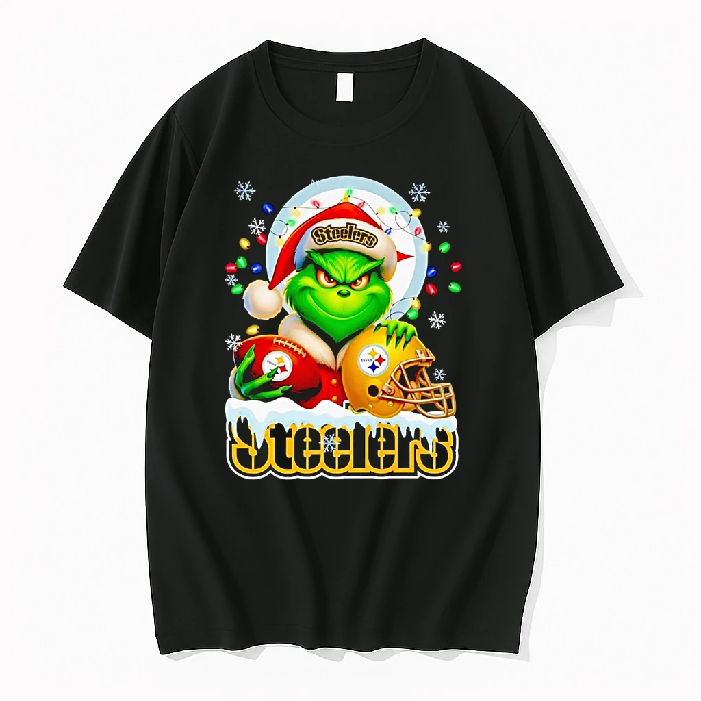 Grinch Pittsburgh Steelers Christmas Light Shirts