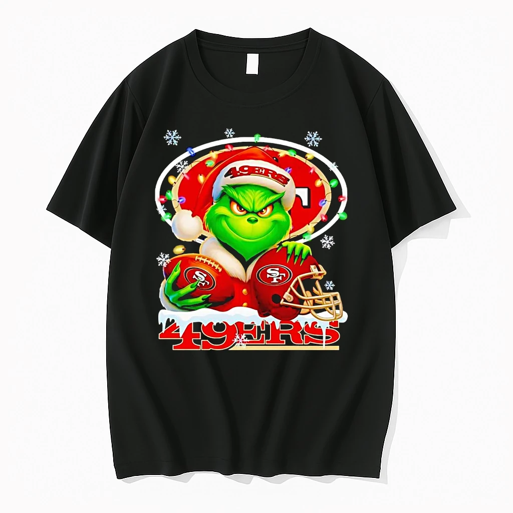 Grinch San Francisco 49ers Christmas Light Shirts