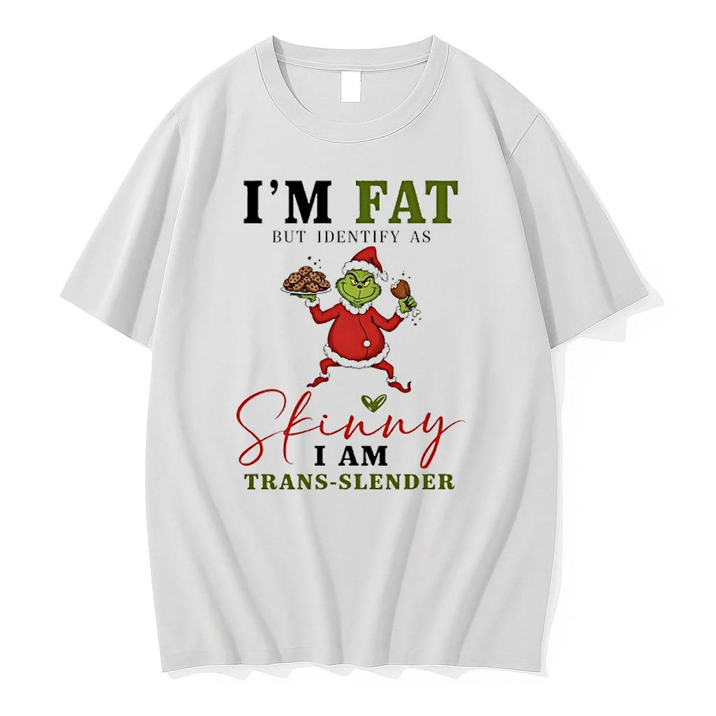 Grinch Santa 2025 Im Fat But Identify As Skinny I Am Trans Slender Shirts