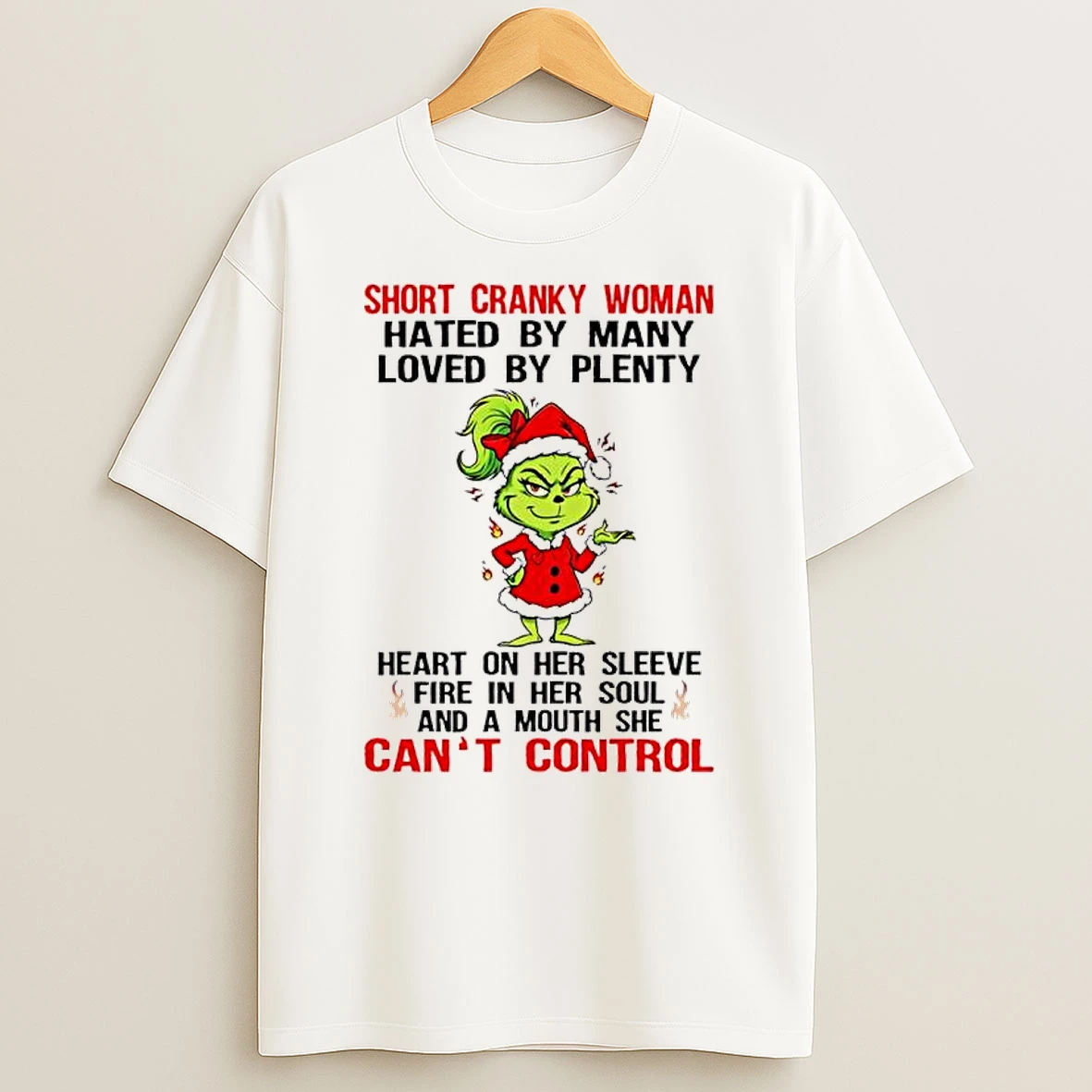 Grinch Santa 2025 Short Cranky Woman Hated By Many Loved By Plenty Shirts