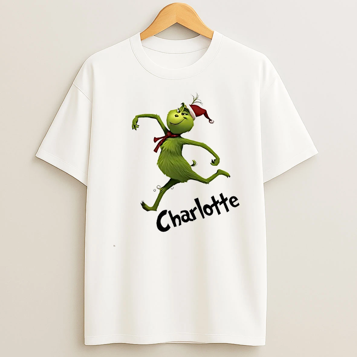 Grinch Santa Hat Charlotte Shirts