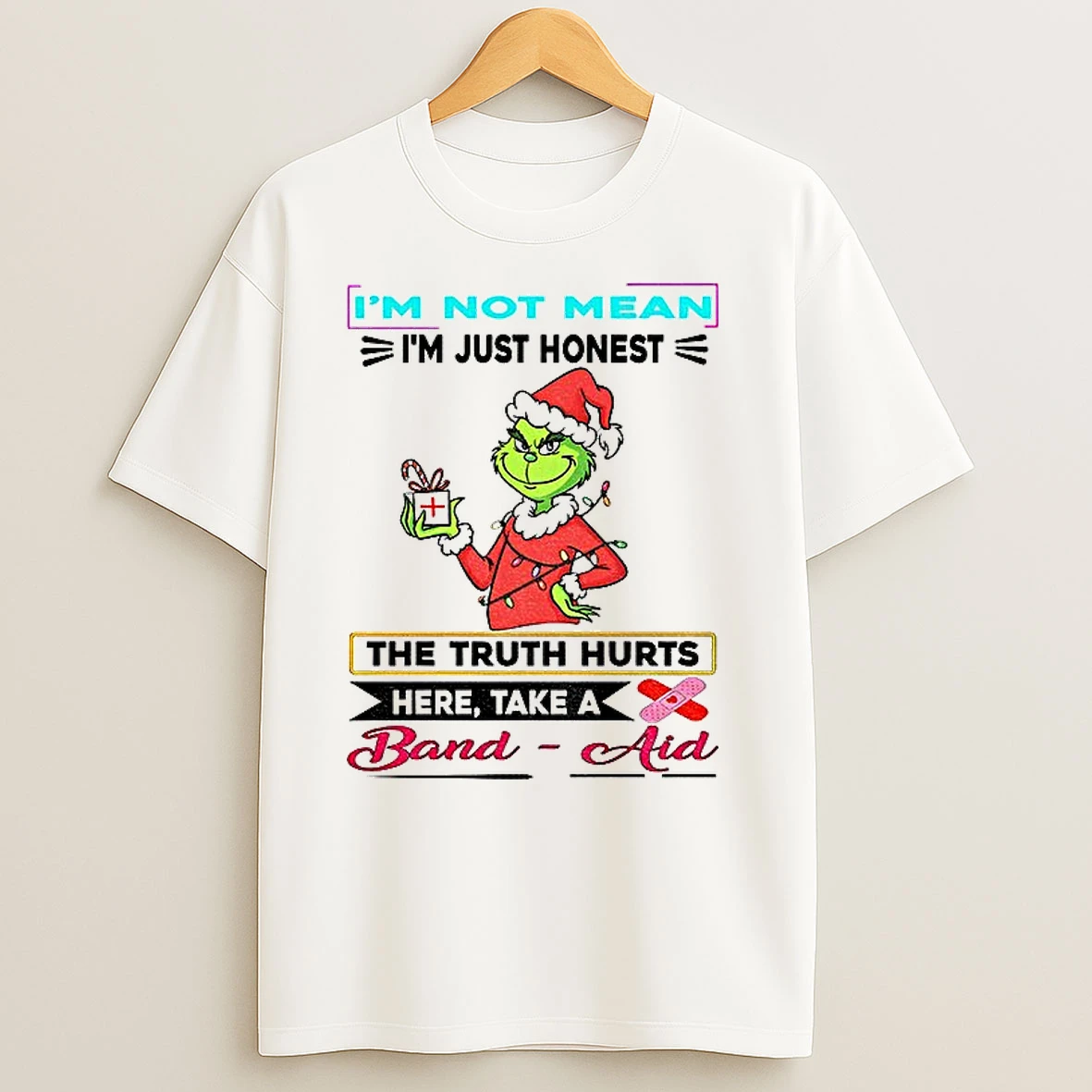 Grinch Santa Hat Im Not Mean Im Just Honest Merry Christmas 2025 T Shirts