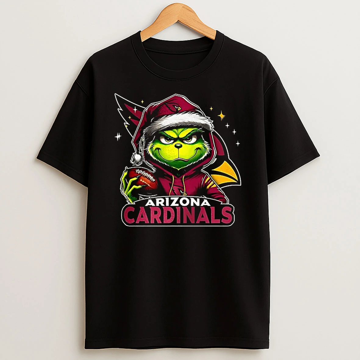 Grinch Santa Hat X Arizona Cardinals Nfl Christmas Shirts