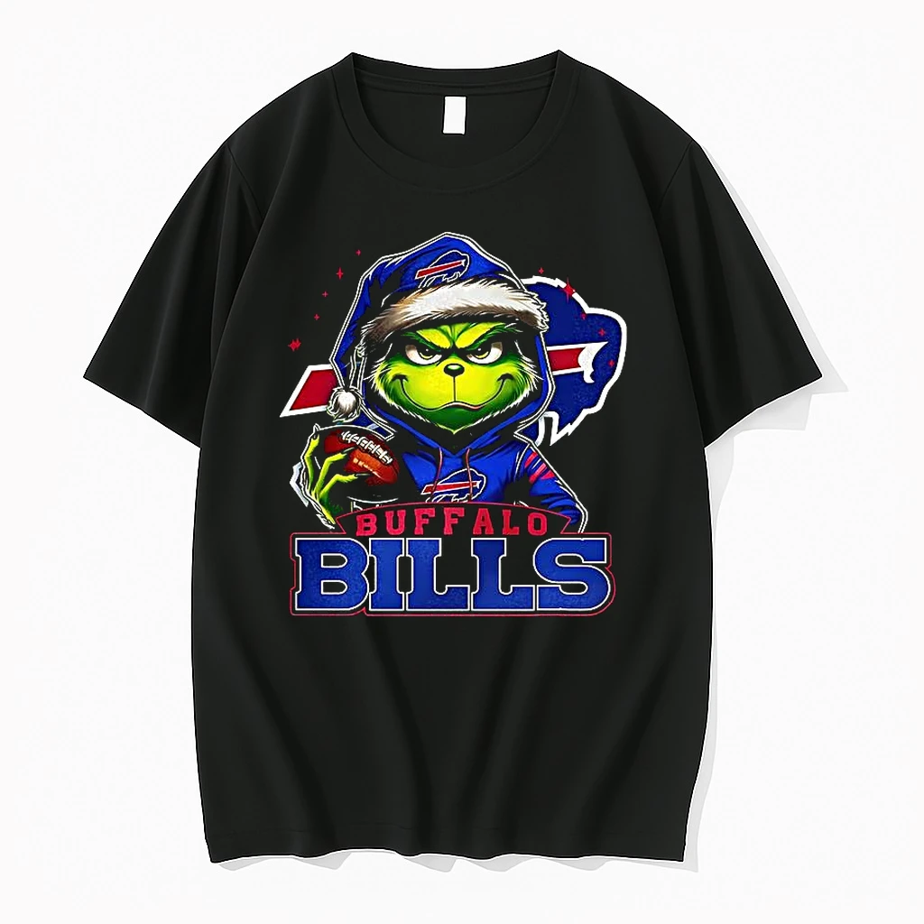 Grinch Santa Hat X Buffalo Bills Nfl Christmas Shirts